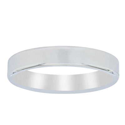 18ct White Gold 3mm Square Profile Band-Ring-Walker & Hall