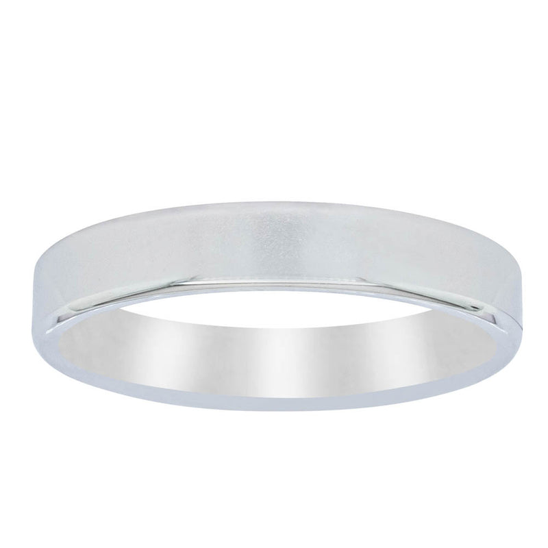 18ct White Gold 3mm Square Profile Band-Ring-Walker & Hall