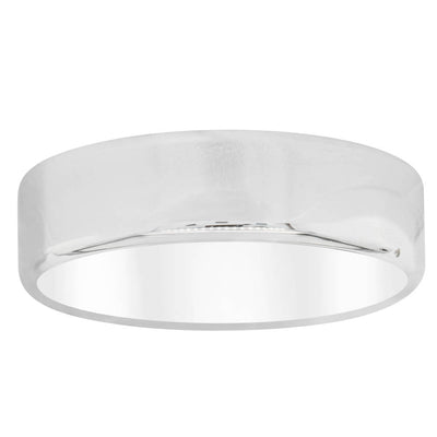 9ct White Gold 6mm Square Profile Band-Ring-Walker & Hall