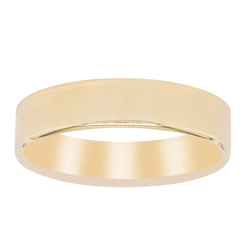 9ct Yellow Gold 5mm Square Profile Band-Ring-Walker & Hall