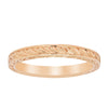 18ct Rose Gold Engraved Band-Ring-Walker & Hall
