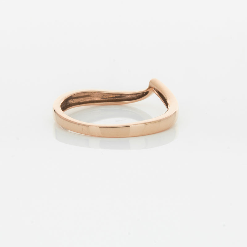 18ct Rose Gold Fitted Solstice Band-Ring-Walker & Hall