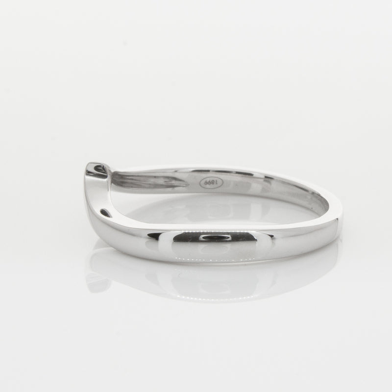 18ct White Gold Fitted Solstice Band-Ring-Walker & Hall