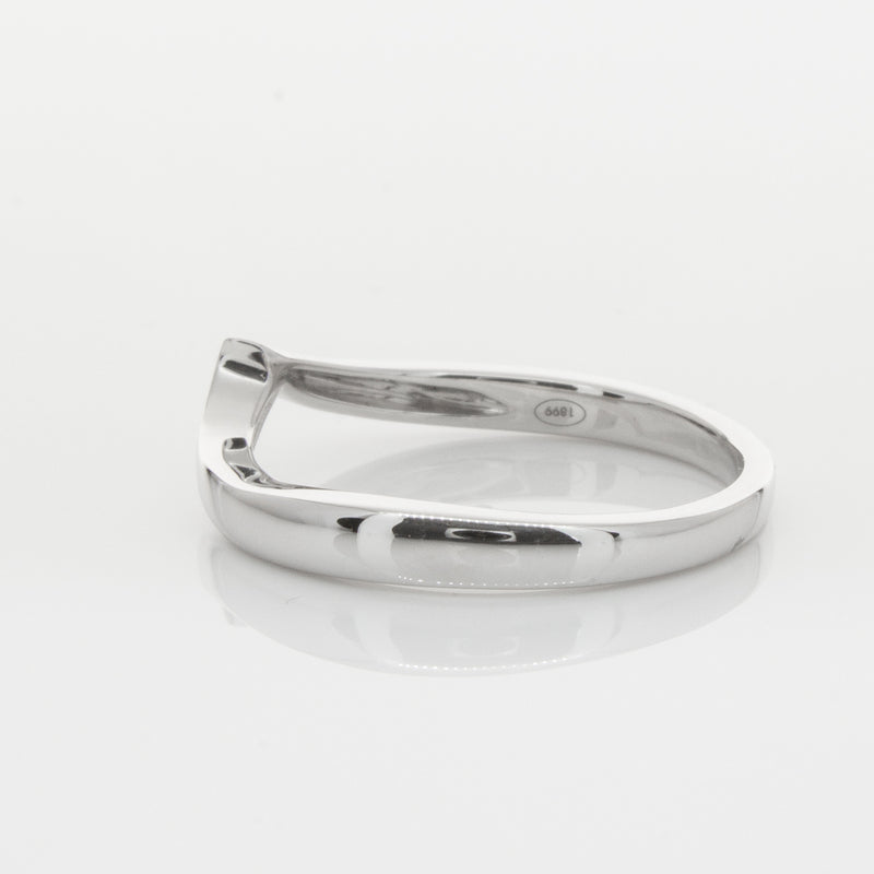 18ct White Gold Fitted Solstice Band-Ring-Walker & Hall