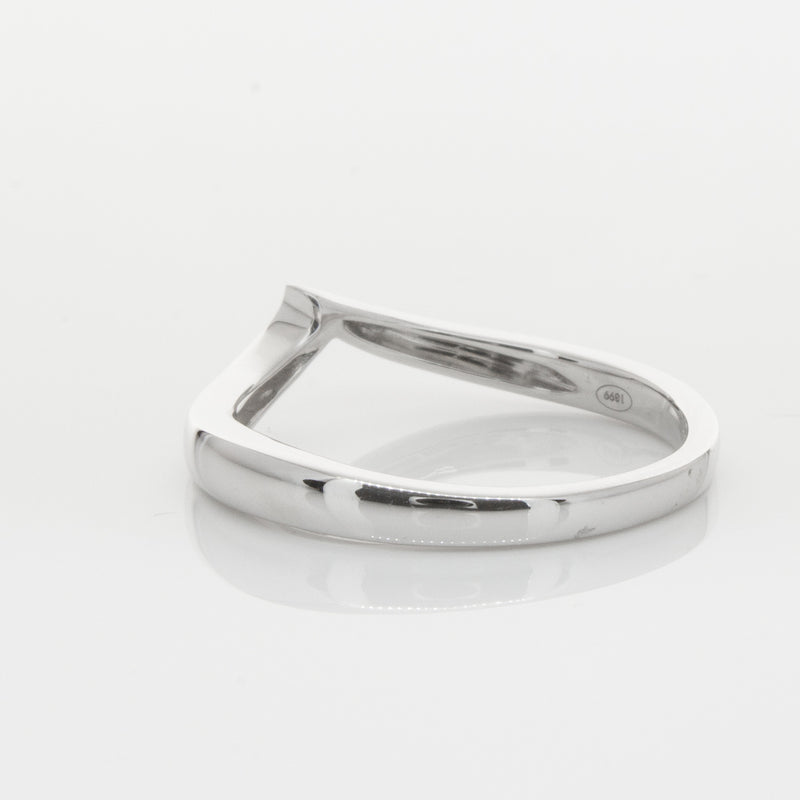 18ct White Gold Fitted Solstice Band-Ring-Walker & Hall