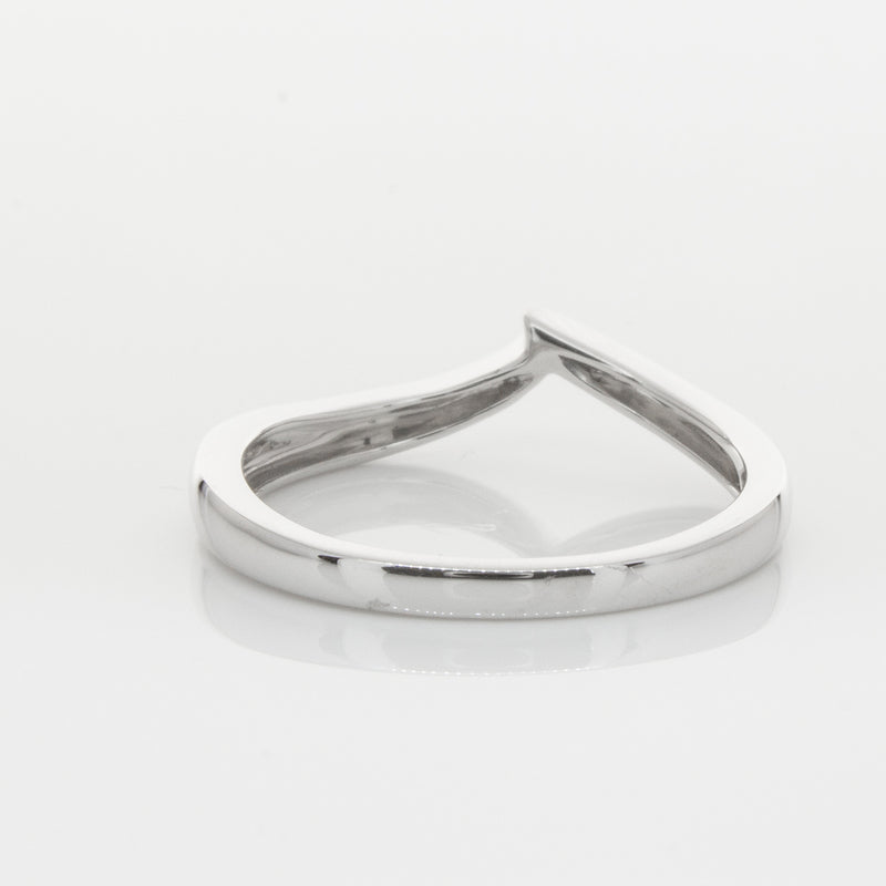 18ct White Gold Fitted Solstice Band-Ring-Walker & Hall