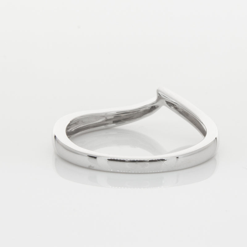 18ct White Gold Fitted Solstice Band-Ring-Walker & Hall