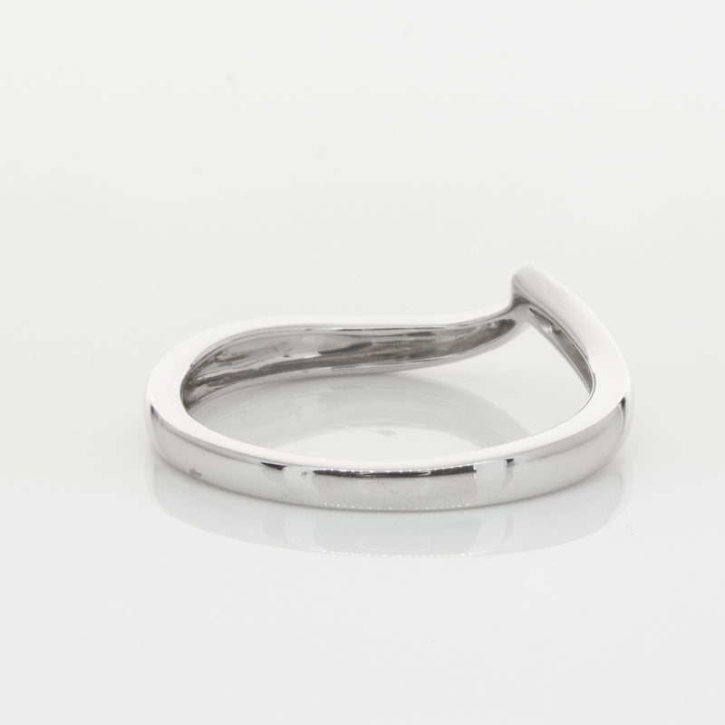 18ct White Gold Fitted Solstice Band-Ring-Walker & Hall