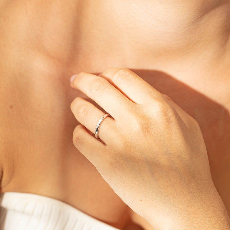 18ct White Gold 2.5mm Nova Band-Ring-Walker & Hall