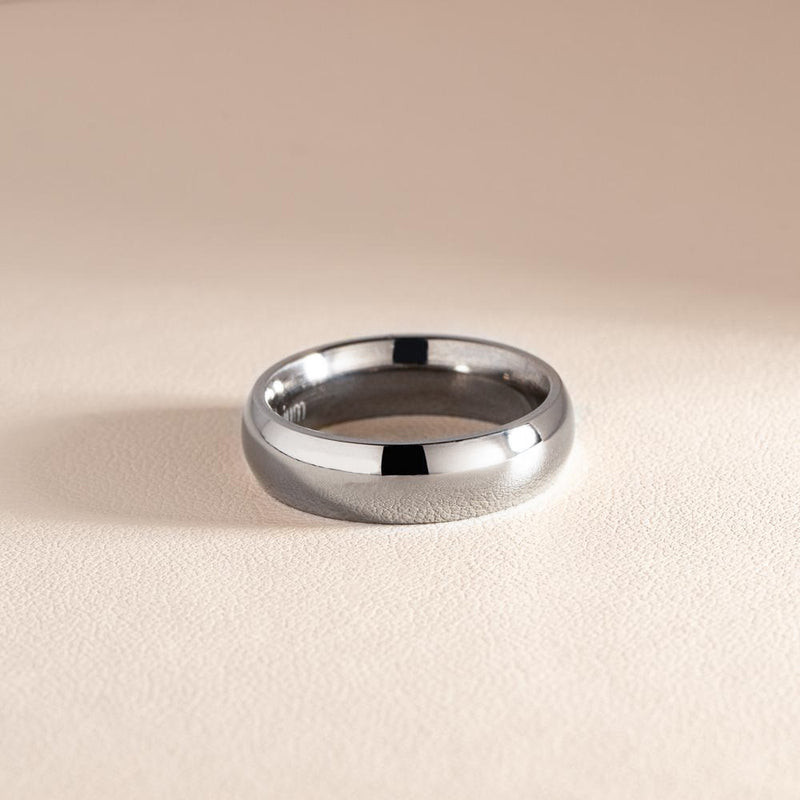 Titanium Polished Band-Ring-Walker & Hall