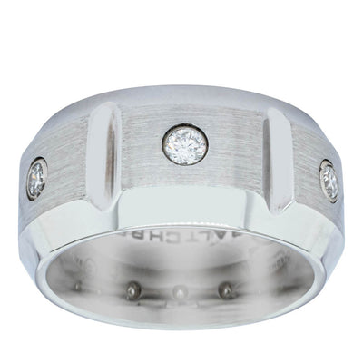 Cobalt Chrome .20ct Diamond Ring-Ring-Walker & Hall