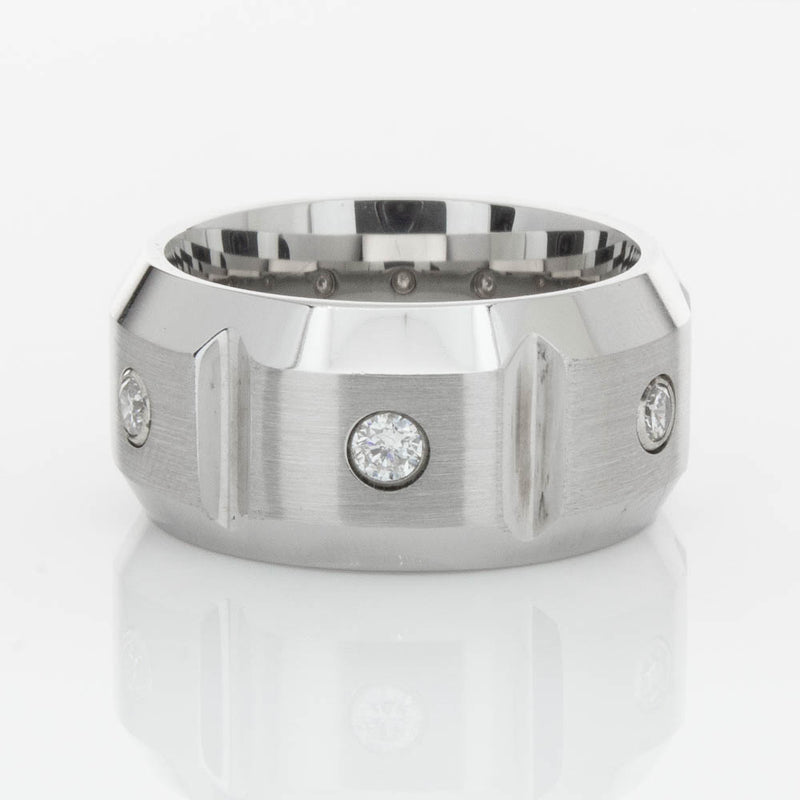 Cobalt Chrome .20ct Diamond Ring-Ring-Walker & Hall