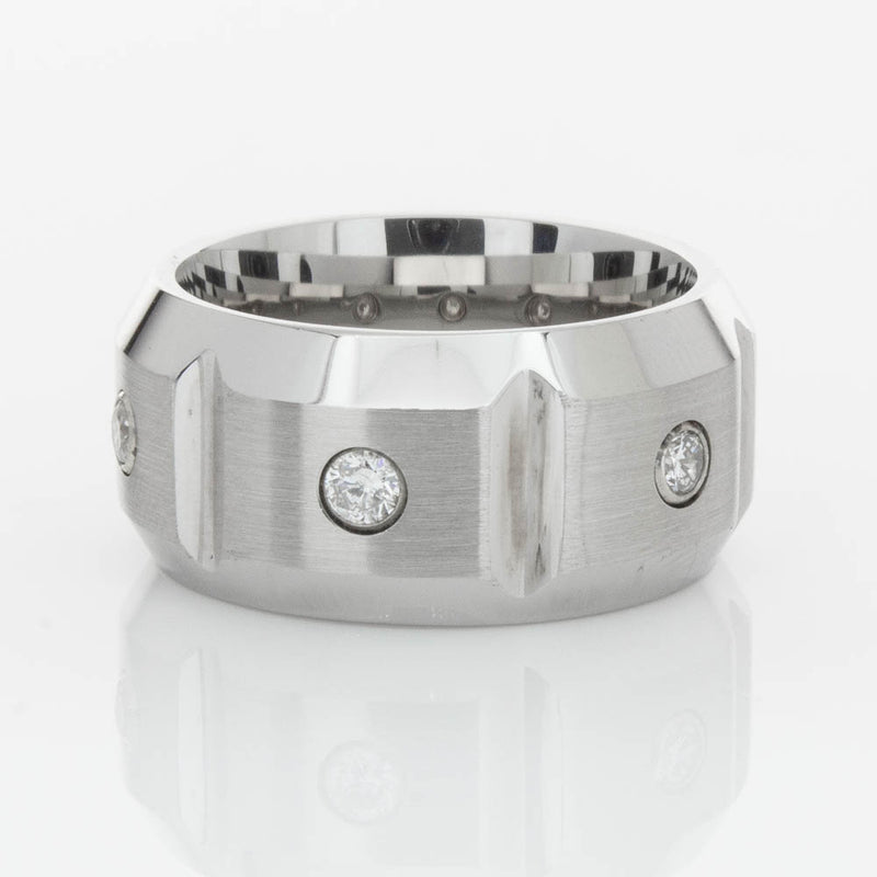 Cobalt Chrome .20ct Diamond Ring-Ring-Walker & Hall