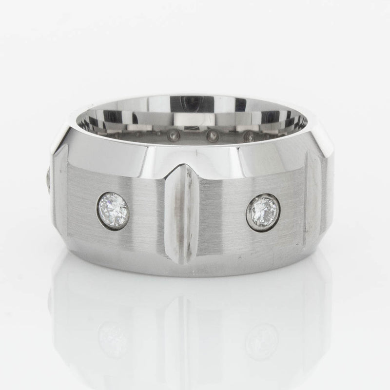 Cobalt Chrome .20ct Diamond Ring-Ring-Walker & Hall