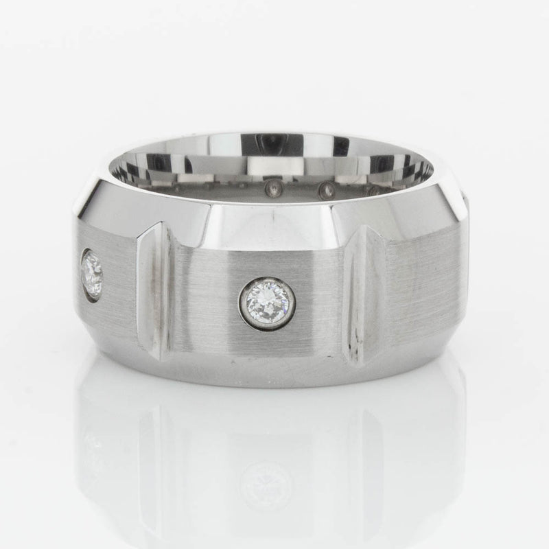 Cobalt Chrome .20ct Diamond Ring-Ring-Walker & Hall