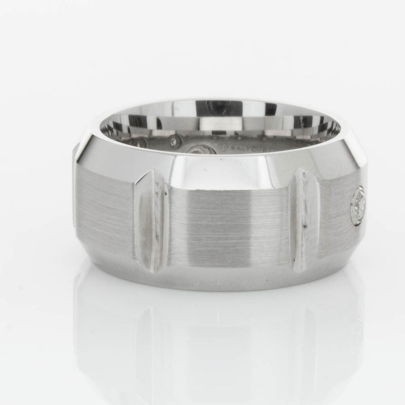 Cobalt Chrome .20ct Diamond Ring-Ring-Walker & Hall