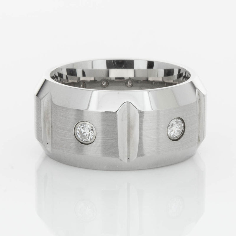 Cobalt Chrome .20ct Diamond Ring-Ring-Walker & Hall