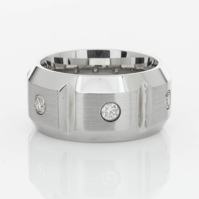 Cobalt Chrome .20ct Diamond Ring-Ring-Walker & Hall