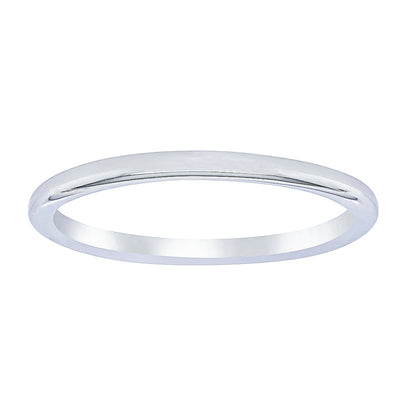 18ct White Gold Melba Band-Ring-Walker & Hall
