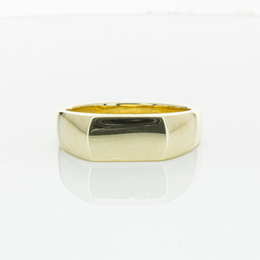 9ct Yellow Gold Rectangular Signet Ring-Ring-Walker & Hall