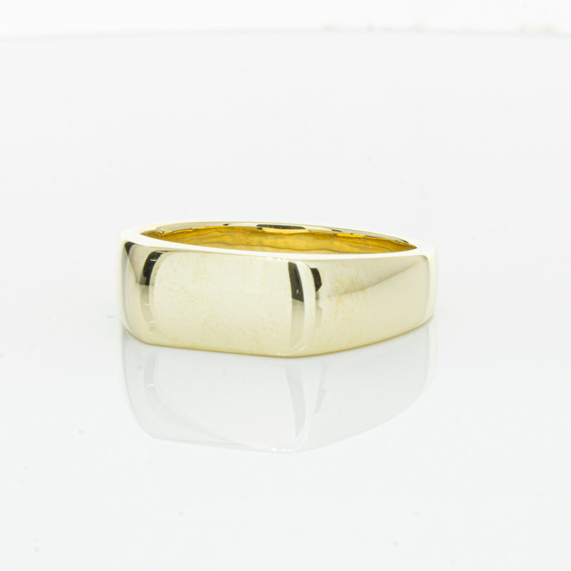 9ct Yellow Gold Rectangular Signet Ring-Ring-Walker & Hall