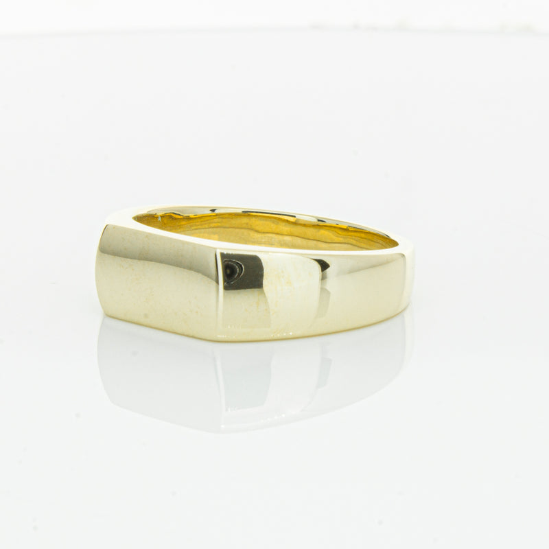 9ct Yellow Gold Rectangular Signet Ring-Ring-Walker & Hall