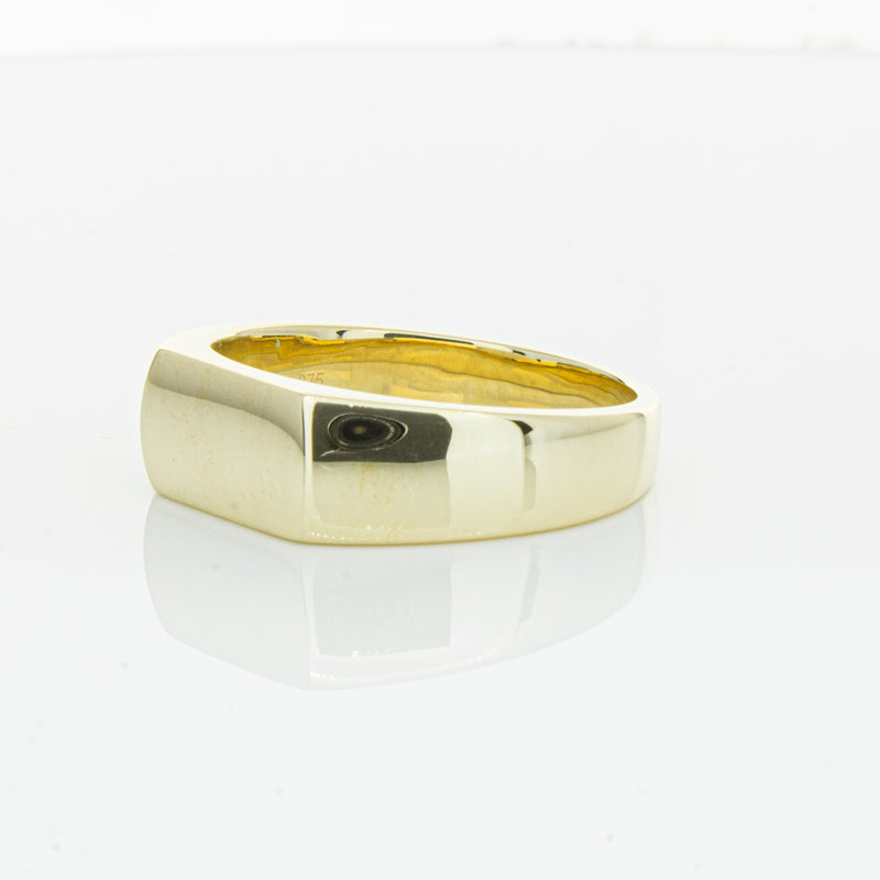 9ct Yellow Gold Rectangular Signet Ring-Ring-Walker & Hall