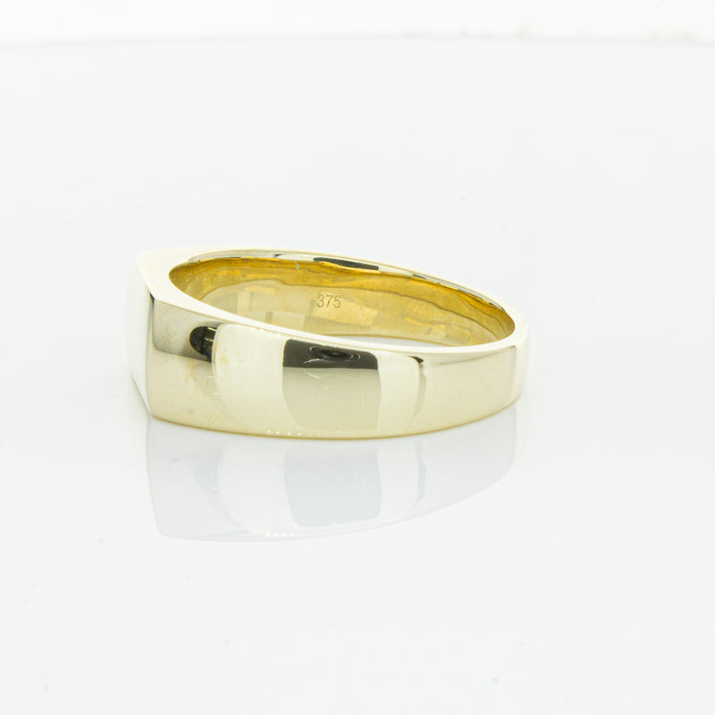 9ct Yellow Gold Rectangular Signet Ring-Ring-Walker & Hall