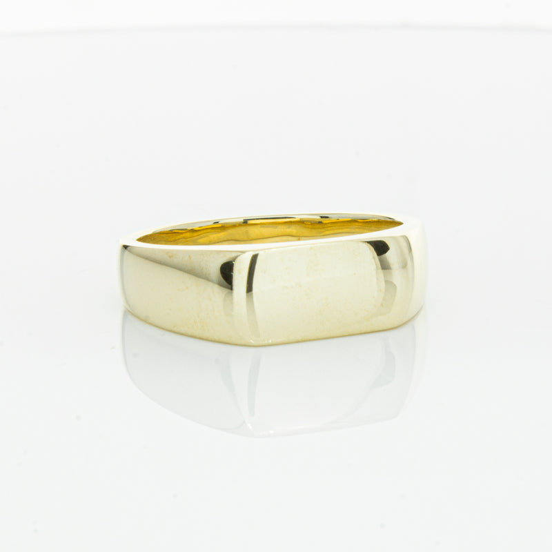 9ct Yellow Gold Rectangular Signet Ring-Ring-Walker & Hall