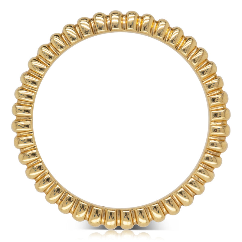 18ct Yellow Gold Striped Band-Ring-Walker & Hall
