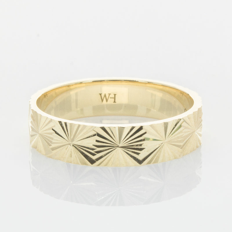 9ct Yellow Gold Reflections Ring-Ring-Walker & Hall