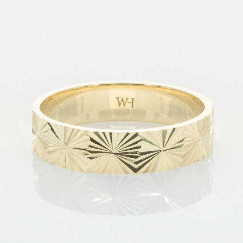 9ct Yellow Gold Reflections Ring-Ring-Walker & Hall