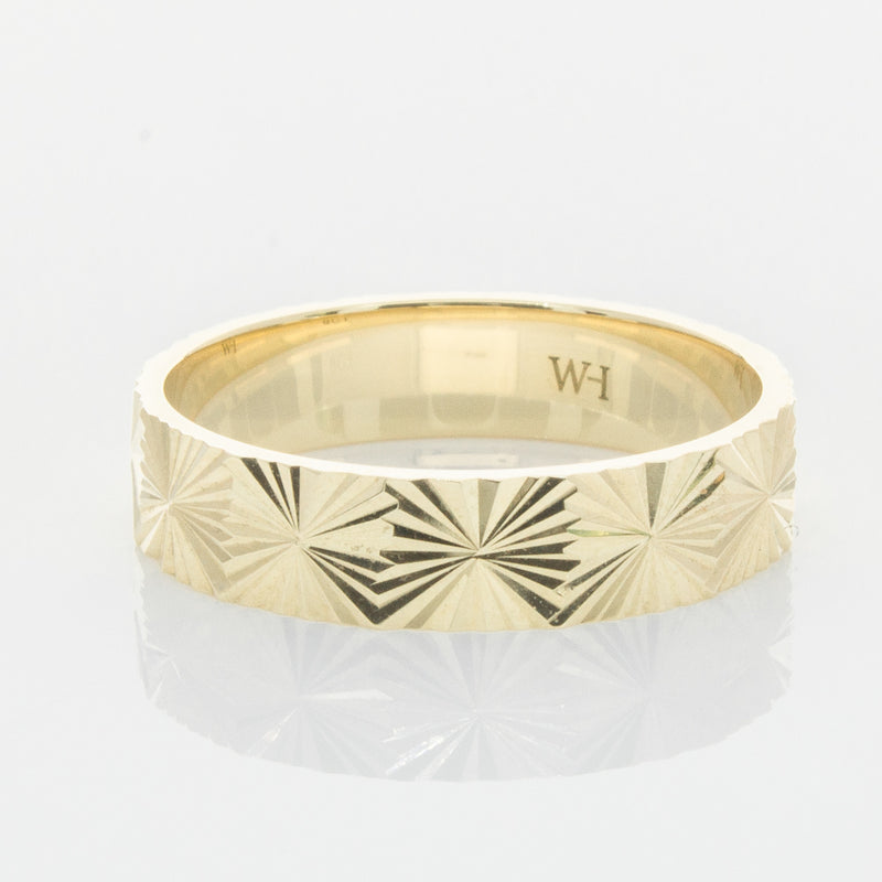 9ct Yellow Gold Reflections Ring-Ring-Walker & Hall