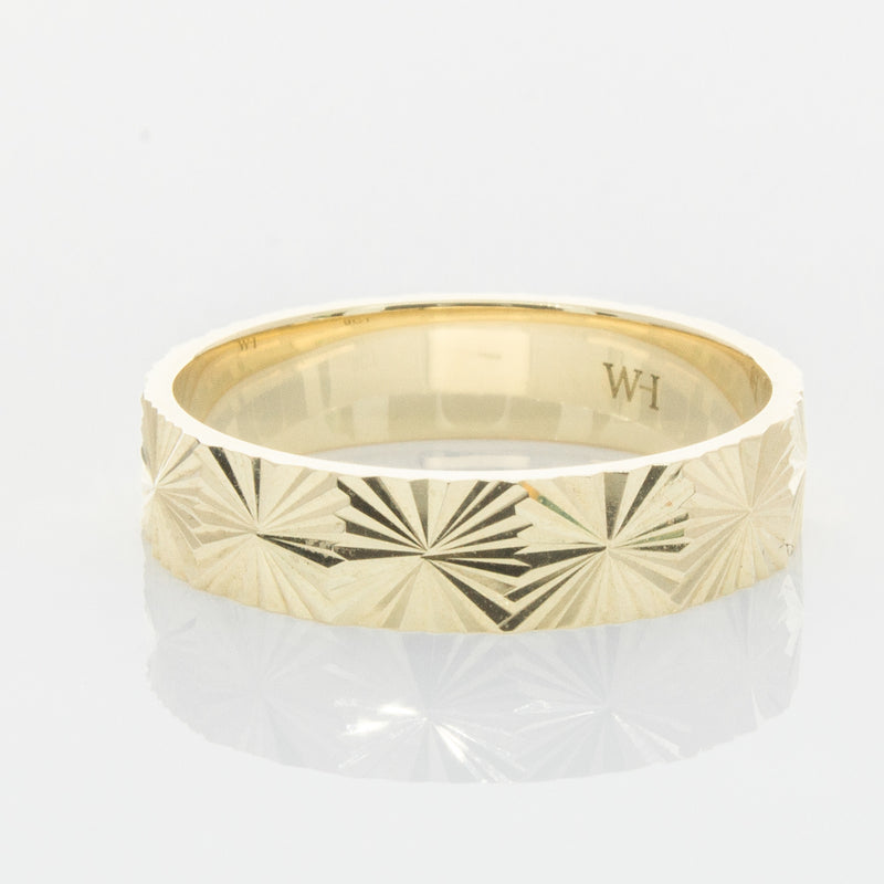 9ct Yellow Gold Reflections Ring-Ring-Walker & Hall