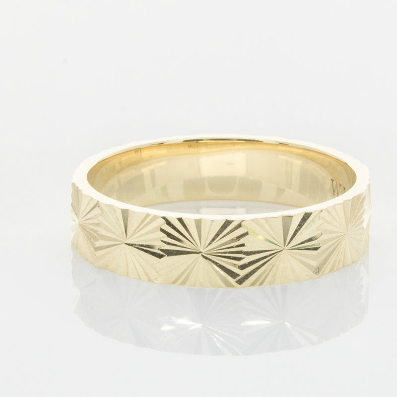 9ct Yellow Gold Reflections Ring-Ring-Walker & Hall