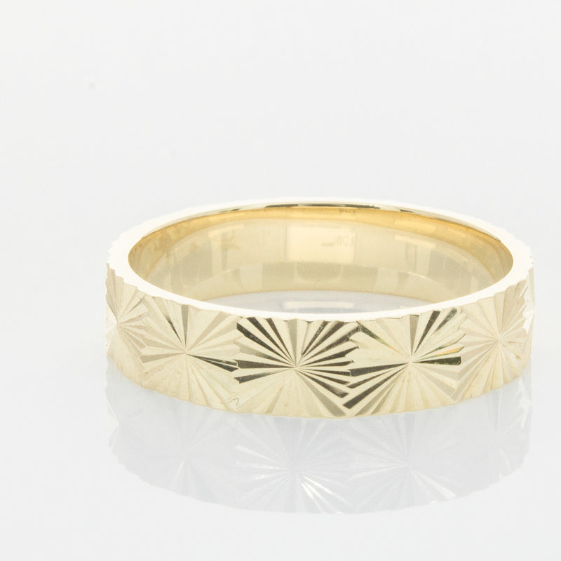 9ct Yellow Gold Reflections Ring-Ring-Walker & Hall