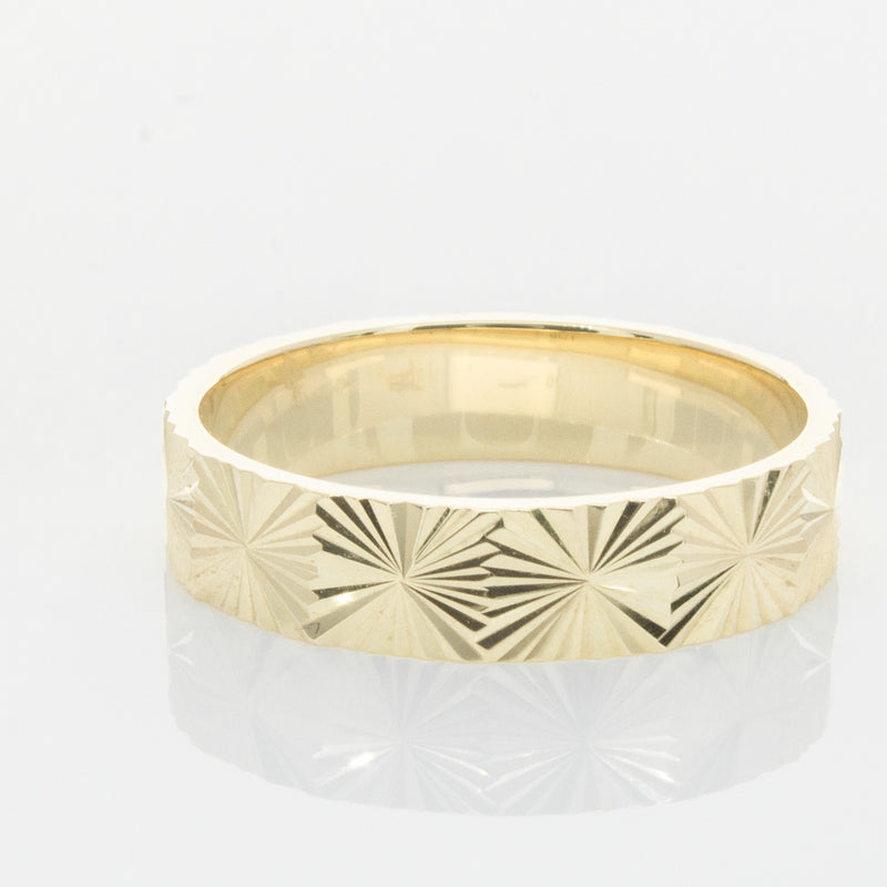 9ct Yellow Gold Reflections Ring-Ring-Walker & Hall