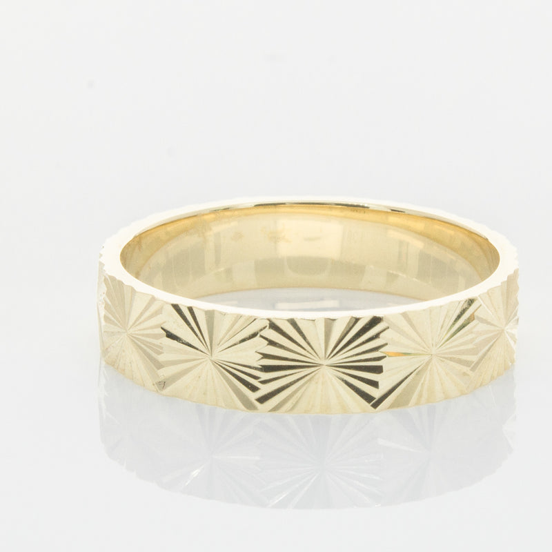 9ct Yellow Gold Reflections Ring-Ring-Walker & Hall