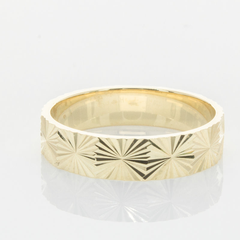 9ct Yellow Gold Reflections Ring-Ring-Walker & Hall