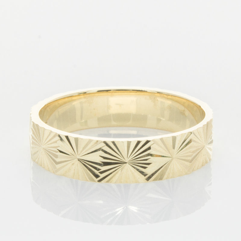 9ct Yellow Gold Reflections Ring-Ring-Walker & Hall