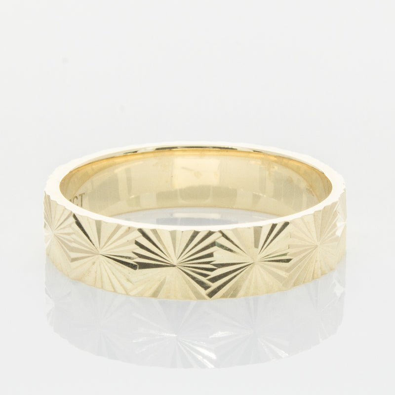 9ct Yellow Gold Reflections Ring-Ring-Walker & Hall