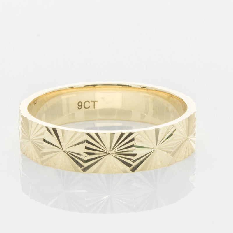 9ct Yellow Gold Reflections Ring-Ring-Walker & Hall