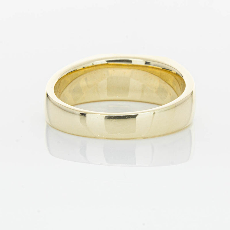 9ct Yellow Gold .06ct Diamond Mens Signet Ring-Ring-Walker & Hall