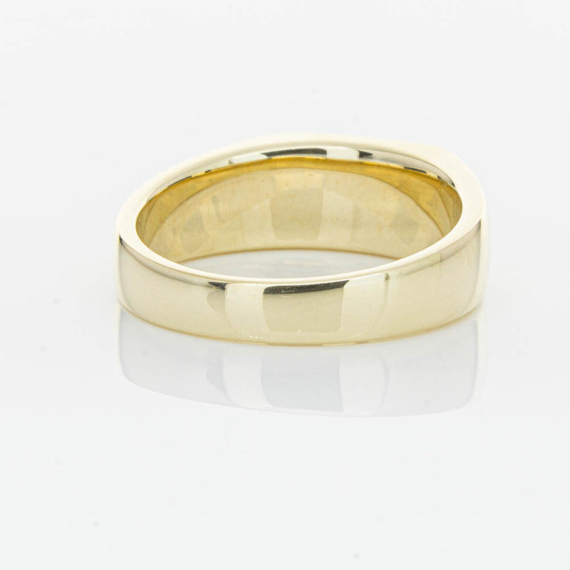 9ct Yellow Gold .06ct Diamond Mens Signet Ring-Ring-Walker & Hall