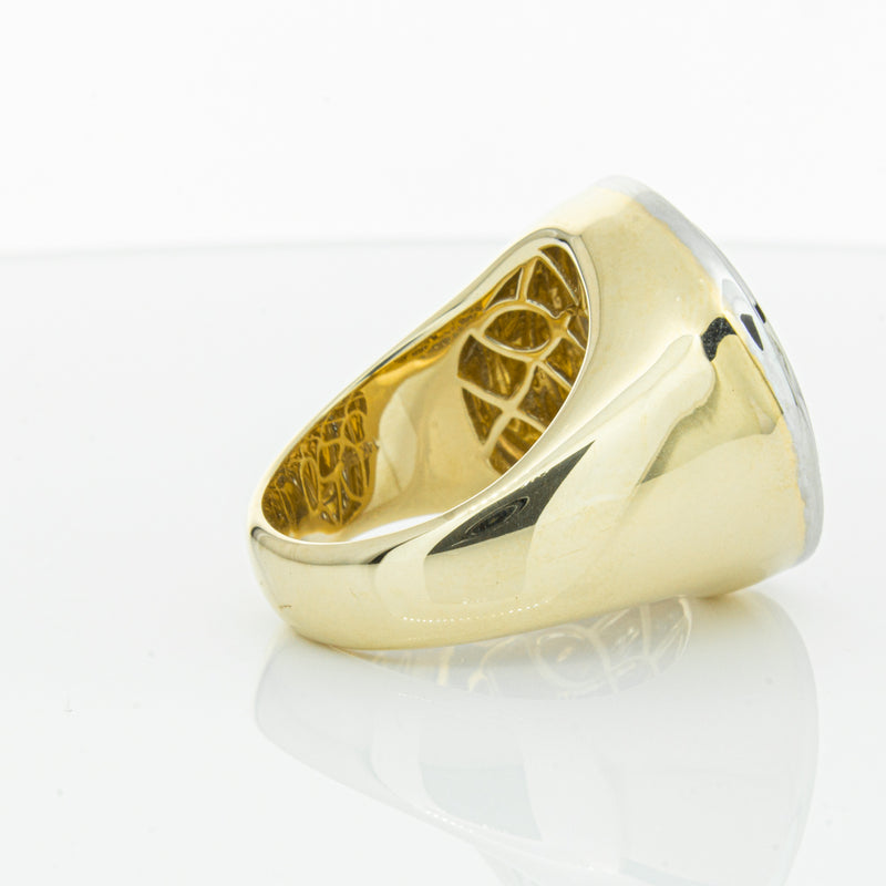 14ct Yellow Gold Half Sovereign & Diamond Halo Ring-Ring-Walker & Hall