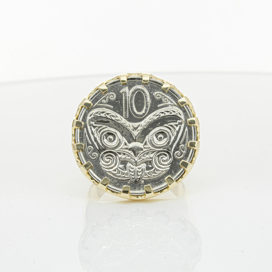 9ct Yellow Gold Ring with Koruru Coin-Ring-Walker & Hall