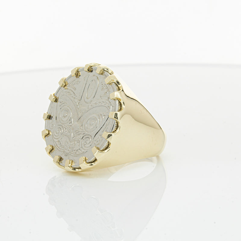 9ct Yellow Gold Ring with Koruru Coin-Ring-Walker & Hall