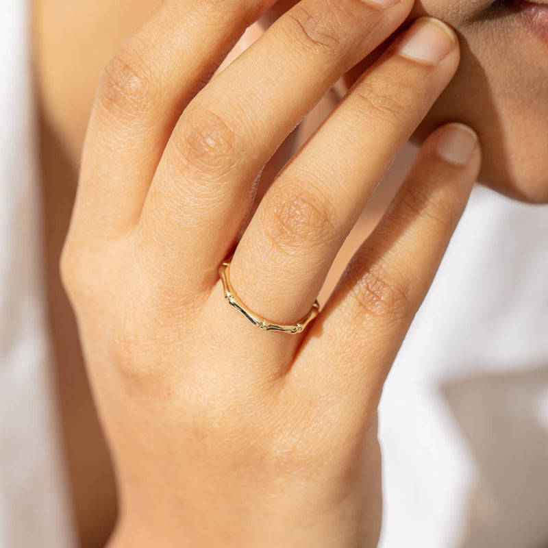 9ct Yellow Gold Kyoto Band-Ring-Walker & Hall