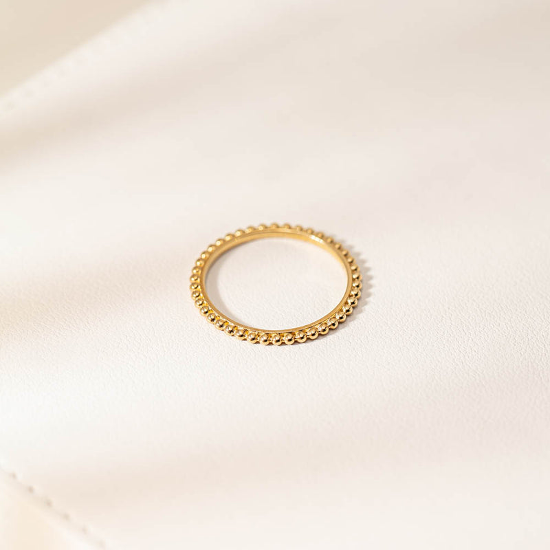 9ct Yellow Gold Boucle Band-Ring-Walker & Hall