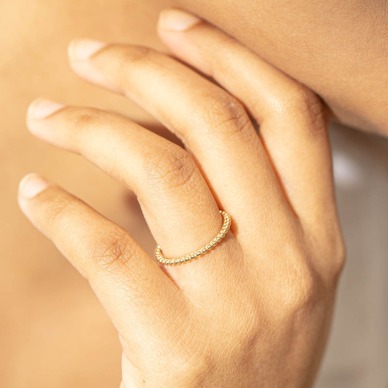 9ct Yellow Gold Boucle Band-Ring-Walker & Hall